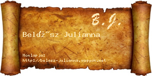 Belász Julianna névjegykártya